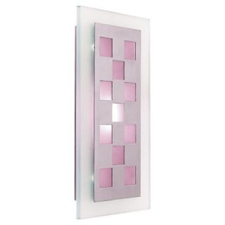 Aquarius Fluorescent Wall Light with Frosted Glass Shade   Brushed
