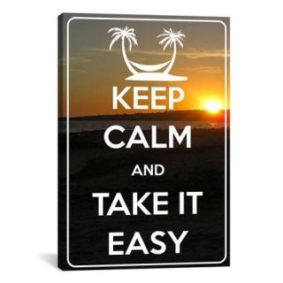 iCanvas Keep Calm and Take It Easy Textual Art on Canvas