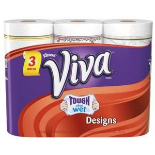 Viva Designs Paper Towels, 63 Sheets, 3 Rolls