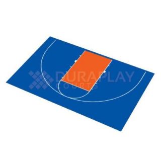 DuraPlay 45 ft. 11 in. x 29 ft. 11 in. Half Court Basketball Kit 8H   Royal Blue/Orange