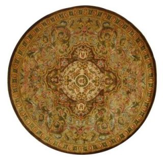 Safavieh Classic Beige/Olive 6 ft. x 6 ft. Round Area Rug cl220a 6R