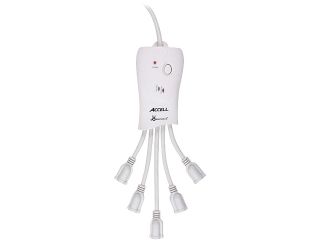 ACCELL D080B 009K 6 ft. 5 Outlets 600 Joule PowerSquid 600 Joules Surge Protector and Power Conditioner