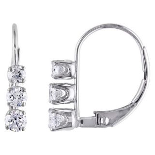 Allura 1/2 CT. T.W. Round Diamond 3 Stone Drop Earrings in 14k White