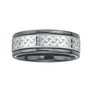Tungsten and Ceramic Band Ring