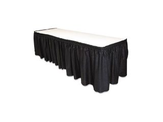 Table Set Linen Like Table Skirting, 29" x 14', Black