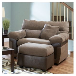 Klaussner Furniture Adrian Big Chair and Ottoman