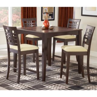 Hillsdale Tiburon 5 Piece Counter Height Dining Set Espresso   Dining Table Sets