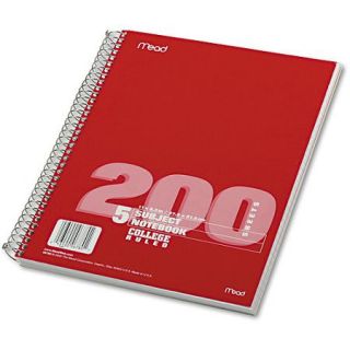 Mead 5 Subject Spiral Notebook   200 Sheet, College Rule