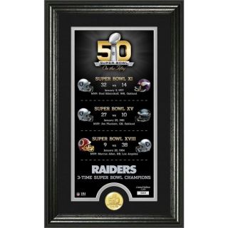 Oakland Raiders Super Bowl 50th Anniversary Bronze Coin Supreme Photo