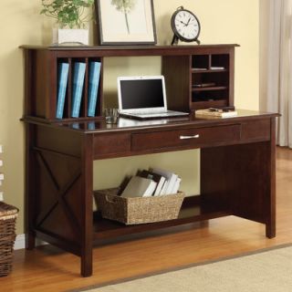 Inspired by Bassett Adeline Desk with Hutch with Lower Storage Shelf