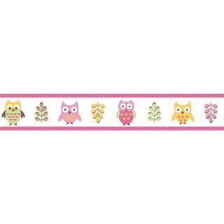 Sweet JoJo Designs Pink Happy Owl Wall Border   Shopping