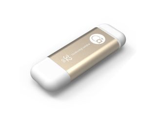 Adam Elements 32GB iKlips Lightning USB 3.0 Dual Interface Flash Drive   Gold   ADRAD32GIKLGD