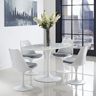 Lippa Marble 60 White Oval shaped Dining Table   16271156  