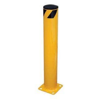 Vestil 36 in. X 5.5 in. Yellow Steel Pipe Safety Bollard BOL 36 5.5