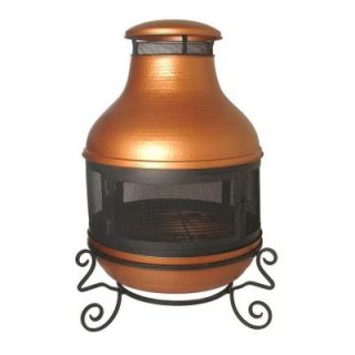 38 in. Hammered Chimenea Copper Fire Pit DS 7447