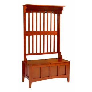 Oh Home Eloise Entryway Hall Tree with Split Seat Storage Bench