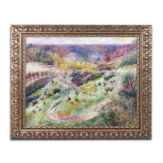 Trademark Fine Art 16 in. x 20 in. "Landscape at Wargemont" by Pierre Auguste Renoir Framed Printed Canvas Wall Art BL0447 G1620F