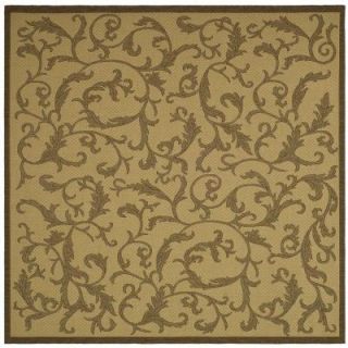 Safavieh Courtyard Natural/Brown 7 ft. 10 in. x 7 ft. 10 in. Square Indoor/Outdoor Area Rug CY2653 3001 8SQ
