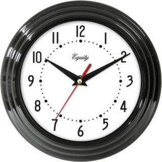 La Crosse Technology Equity 8" Black Wall Clock