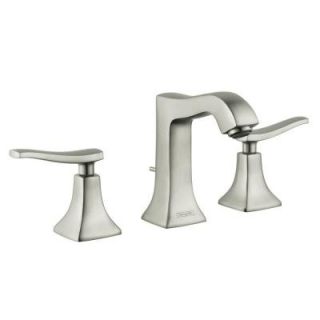 Hansgrohe Metris C 8 in. Widespread 2 Handle Mid Arc Bathroom Faucet in Brushed Nickel 31073821