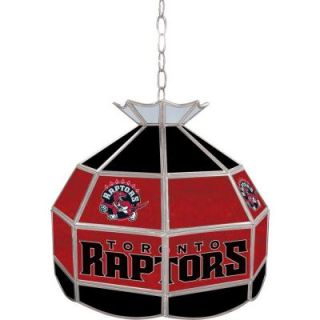 Trademark Global Toronto Raptors NBA 16 in. Nickel Hanging Tiffany Style Lamp NBA1600 TR