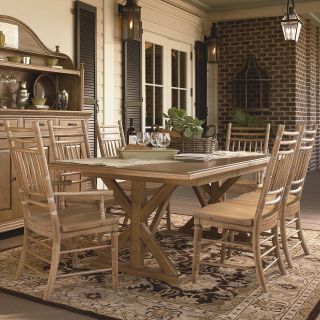 Paula Deen Down Home Family Style 7 Piece Dining Set   Oatmeal   with Wood Chairs