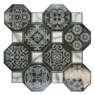 Merola Tile Ditte Nero 17 3/4 in. x 17 3/4 in. Ceramic Floor and Wall Tile (17.9 sq. ft. / case) FCG17DTN