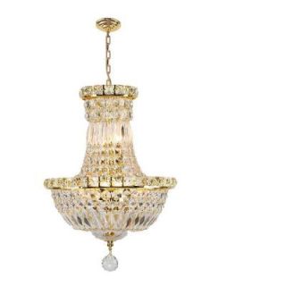 Worldwide Lighting Empire Collection 6 Light Gold Crystal Chandelier W83032G12