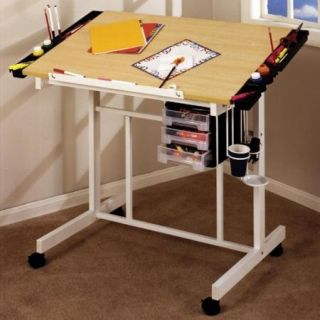 Studio Designs Deluxe Rolling Drafting Table Station