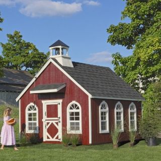 Little Cottage 8 x 12 Stratford Schoolhouse Wood Playhouse   Outdoor Playhouses