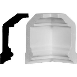 Ekena Millwork 2 1/4 in. x 2 1/4 in. x 4 in. Polyurethane Inside Corner Moulding MIC04X02HO