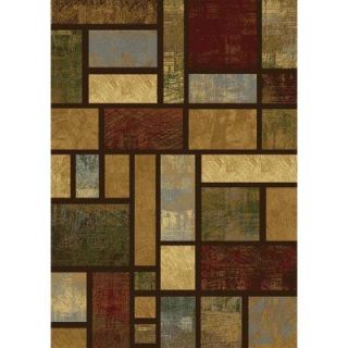 Home Dynamix City Blocks Brown and Multi 7 ft. 8 in. x 10 ft. 2 in. Area Rug DISCONTINUED 1 HD1570 552