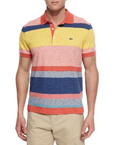 Lacoste Bold Stripe Polo Shirt, Orange