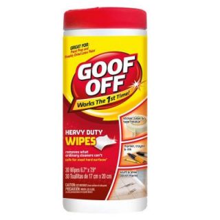 Goof Off 6.7 in. x 7.9 in. Heavy Duty Wipes (30 Count) FG685
