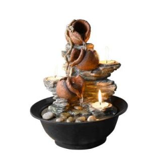 Fountain Cellar Tavolo Luci Mini Pot Tabletop Fountain with Candle FCT002