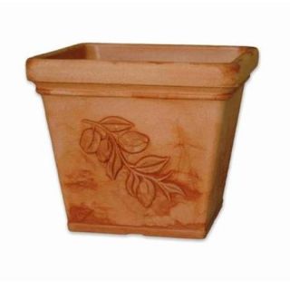 PP Plastic Products 63 40 2 Laura Square Resin Planter 63 40 16 inch x16 inch x13 inch   Terra Cotta