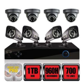 Night Owl PRO Series 16 Channel 960H Surveillance System with 1TB HDD and (8) 700 TVL Cameras B PE161 47 4DM7