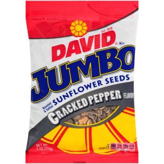 David Cracked Pepper Flavor Jumbo Sunflower Seeds, 6 oz