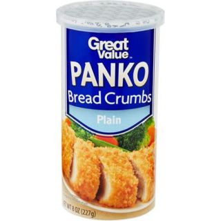 Great Value Plain Panko Bread Crumbs, 8 oz