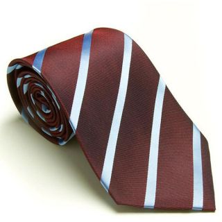 Dmitry Mens Dark Brown Striped Italian Silk Tie
