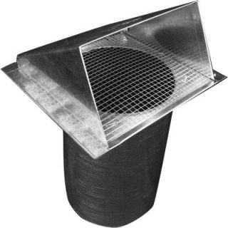 Speedi Products 4 in. Dia Galvanized Wall Vent Hood with 1/4 in. Screen SM RWVS 04