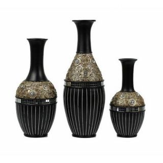 D'lusso Designs Iris 3 Piece Vase Set
