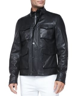 Michael Kors Pebbled Leather Jacket