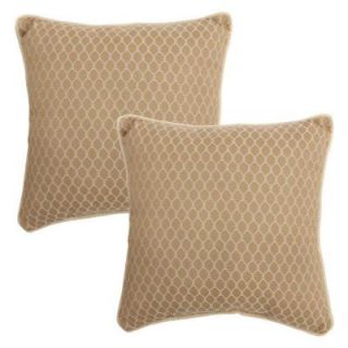 Hampton Bay 18 in. Harvest Outdoor Toss Pillow with Decorative Rope Trim (2 Pack) 7633 02224000