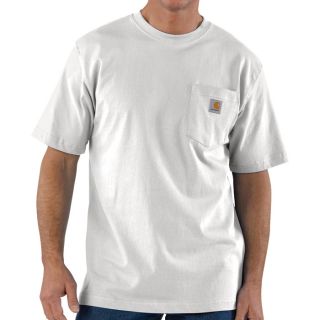 Carhartt Workwear Short Sleeve Pocket T-Shirt — White, XL, Tall Style, Model# K87
