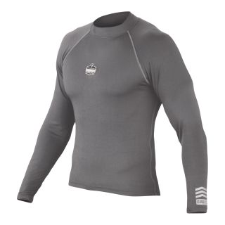 Ergodyne CORE Performance Work Wear Thermal Long Sleeve Shirt — Gray, 3XL, Model# 6435  Long Sleeve Thermal Shirts