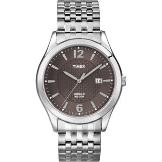 Timex Mens T2N848 Elevated Classics Dress Silvertone Expansion Band