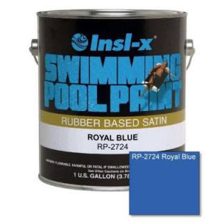 Insl X RP 1 gal. Satin Rubber Base Royal Blue Swimming Pool Paint RP2724
