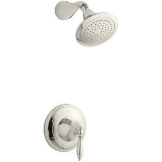 KOHLER Finial Vibrant Polished Nickel 1 Handle Shower Faucet Trim Kit with Single Function Showerhead