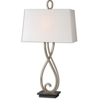 Global Direct 33 in. Antiqued Silver Champagne Table Lamp 26341